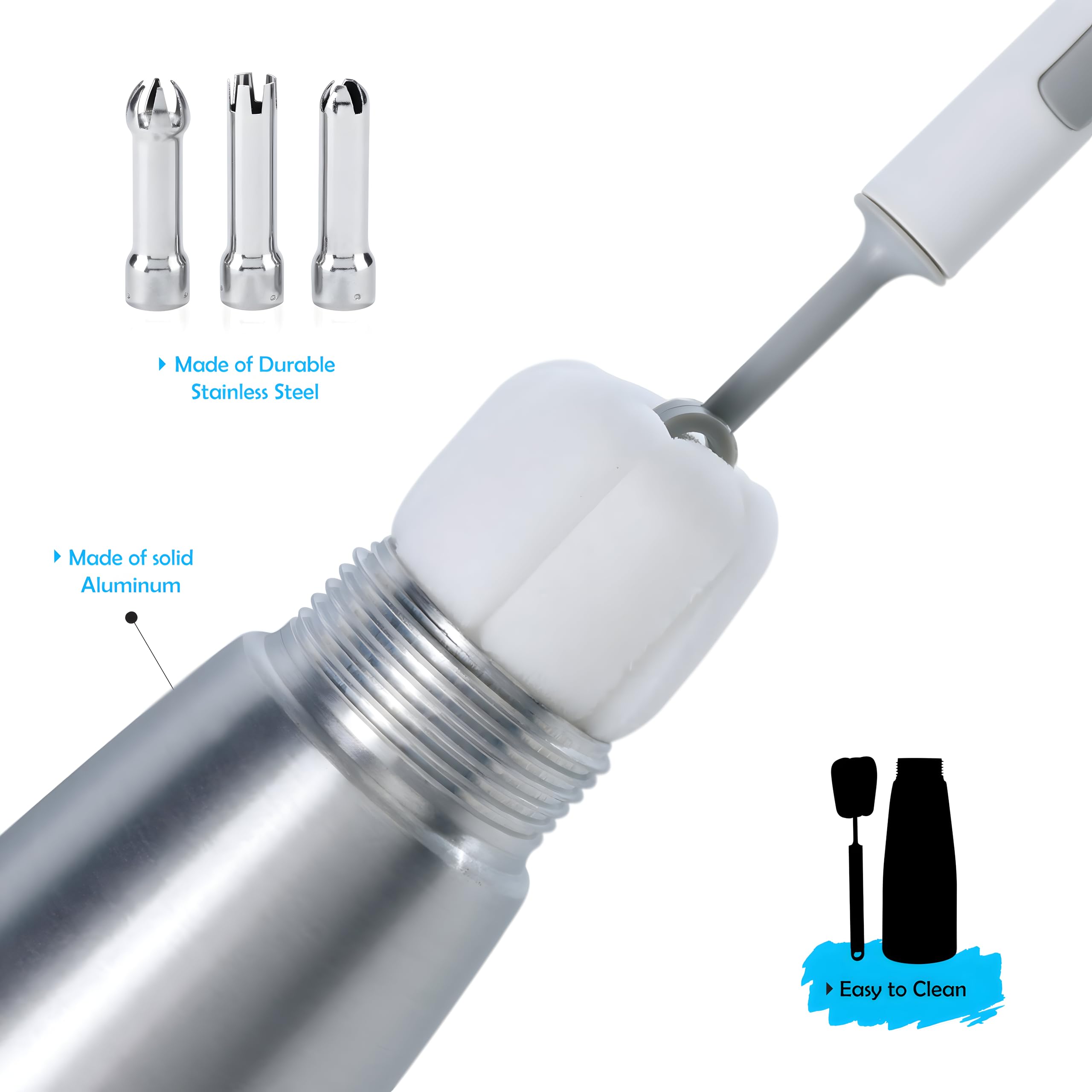 SWISSTON Whipped Cream Dispenser 500ml/1 Pint - Aluminum Cream Whipper & Whipping Siphon for Cold Foam, Coffee & Desserts