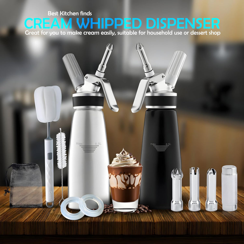 Swisston Whipped Cream Dispenser — 500ml Aluminium Cream Whipper