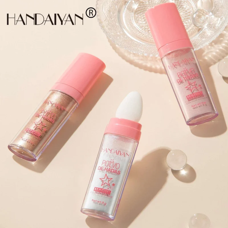 HANDAIYAN SHIMMER FAIRY POWDER WHITE LOOSE HIGHLIGHTER FACE BODY GLITTER WAND MAKEUP BRONZER ILLUMINATOR POLVO DE HADA COSMETIC - Image 2